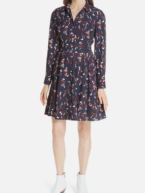 Kate Spade New York So Foxy Foxes Long Sleeve Smocked